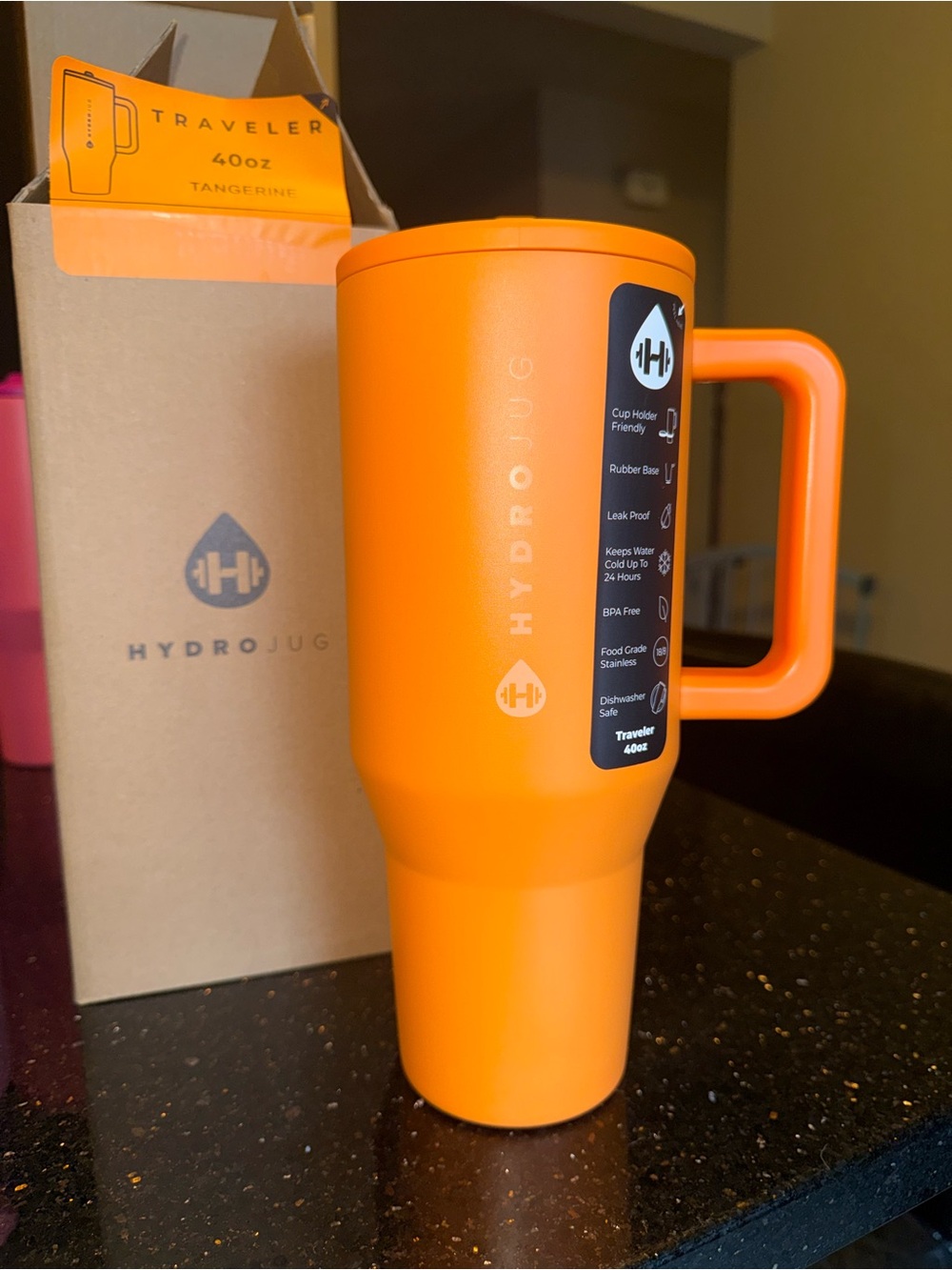 HydroJug 40oz traveler - Tangerine